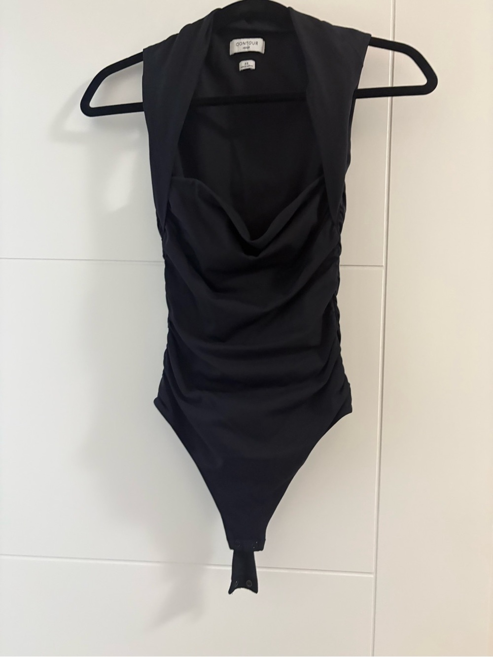 Aritzia Contour Black Draped Top